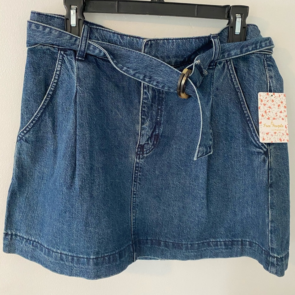 Free People Jean Skirt
